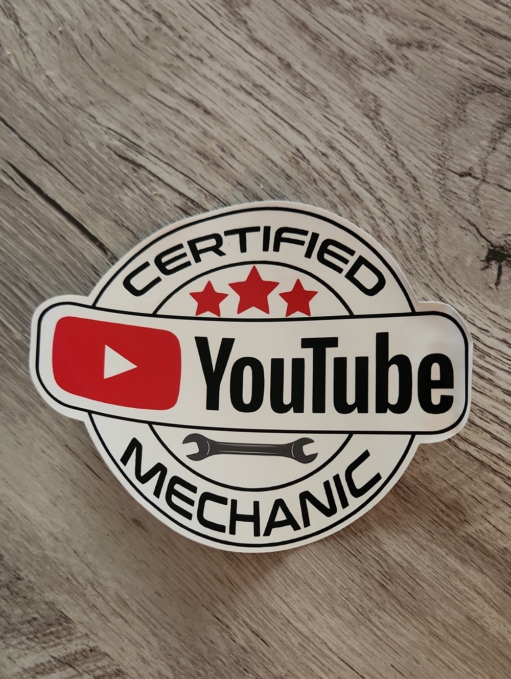 YouTube Certified Mechanic Sticker